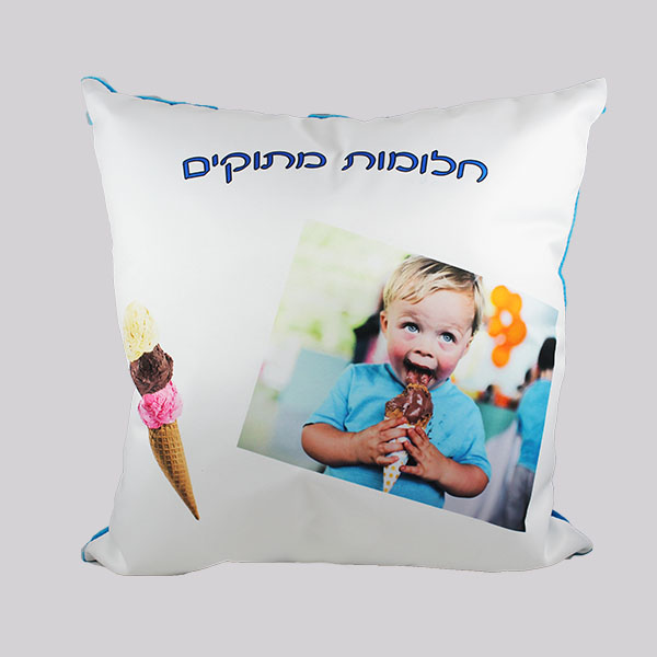 הדפסה על כרית קטיפה מרובעת בשלל צבעים -ליצ'י מתנות