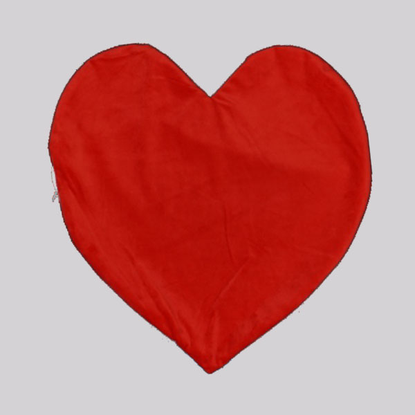 הדפסה על כרית קטיפה לב בשלל צבעים -ליצ'י מתנות