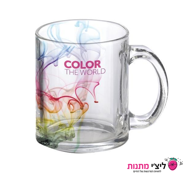 ספל זכוכית שקופה