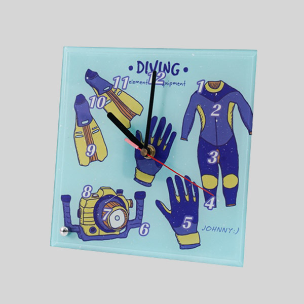 שעון זכוכית מרובע שולחני